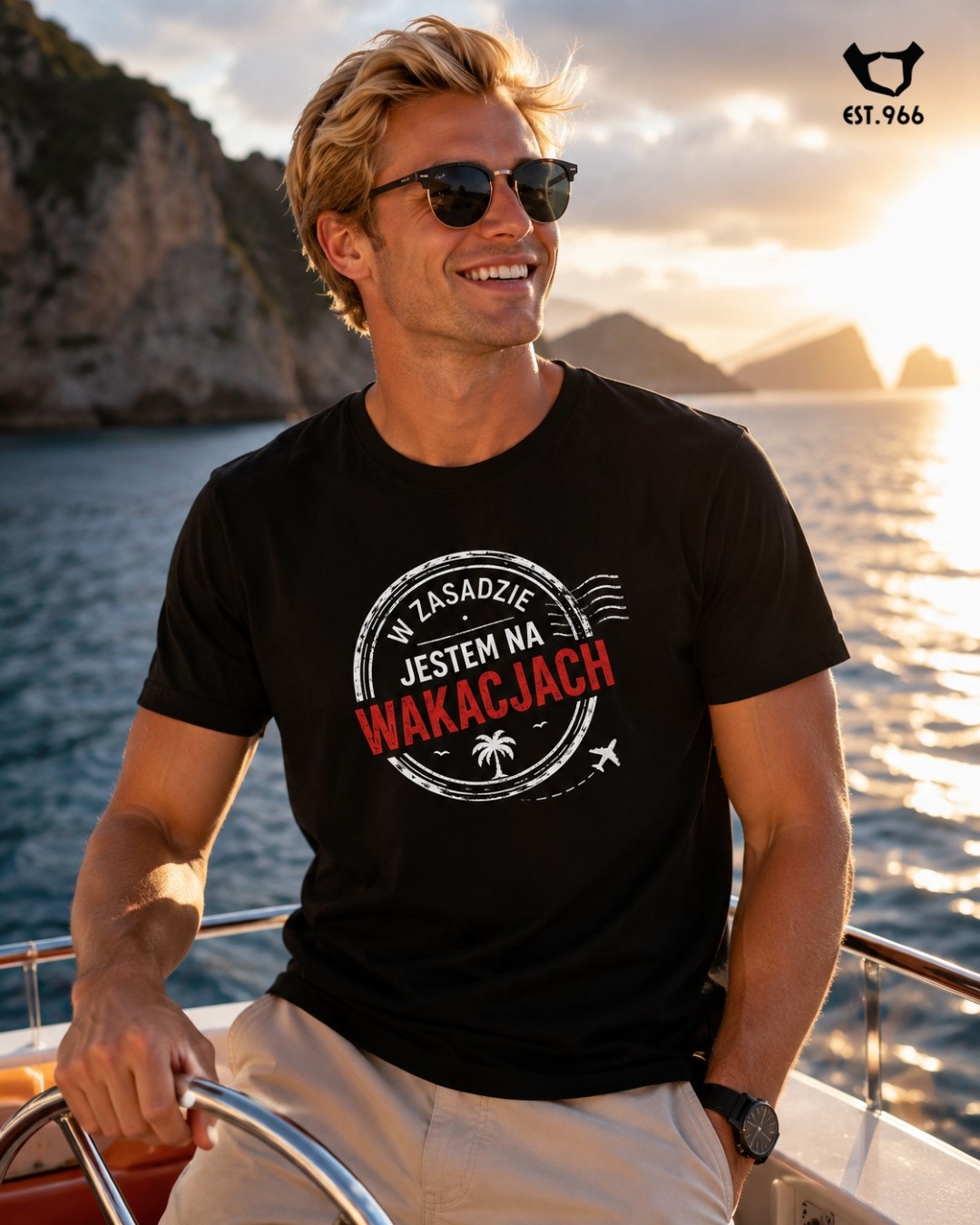 T-shirt damski | T-shirt męski | W ZASADZIE JESTEM NA WAKACJACH - obrazek 8