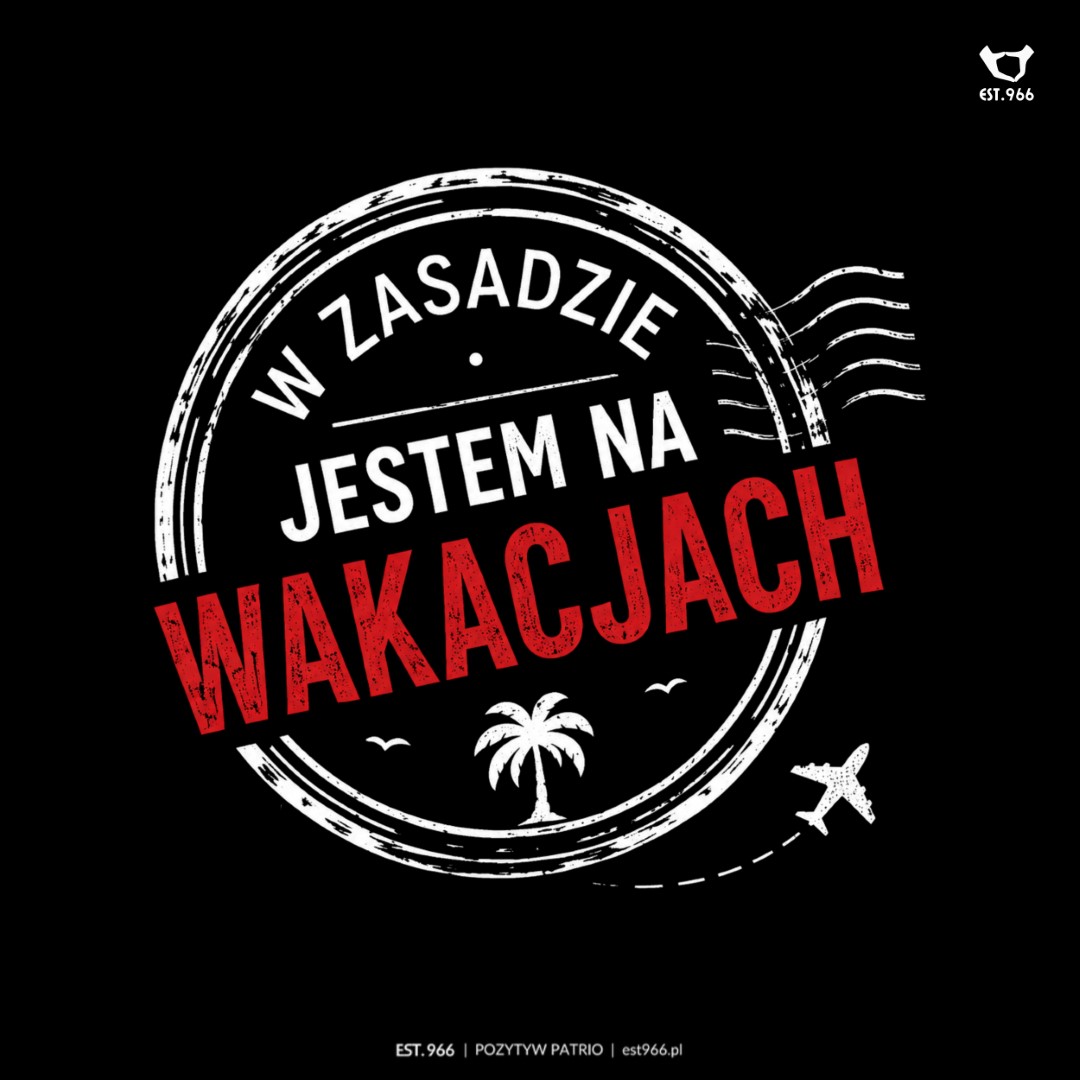 T-shirt damski | T-shirt męski | W ZASADZIE JESTEM NA WAKACJACH - obrazek 11